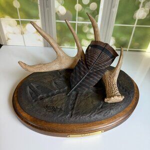 NWTF Limited Edition Wildlife Sculpture Dave Constantine Signed 67/550 Antler